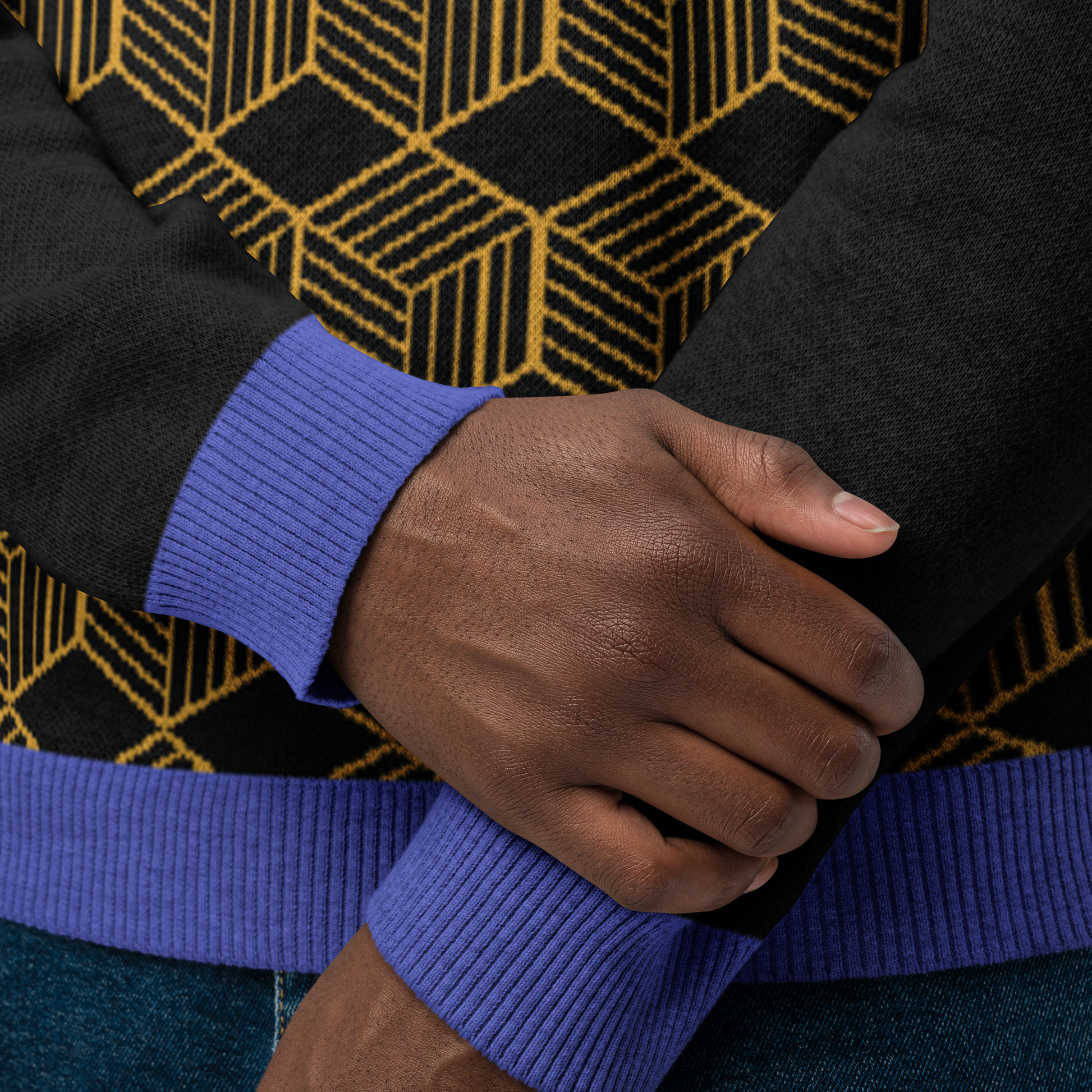 Kubus Crewneck Sweater jacquardknit